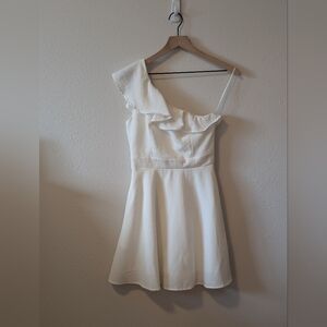 Miami One-Shoulder White Mini Dress XS
